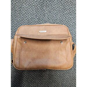 VTG Samsonite Cordoba Brown Leather Carry On Bag Luggage Suitcase Flight Pilot